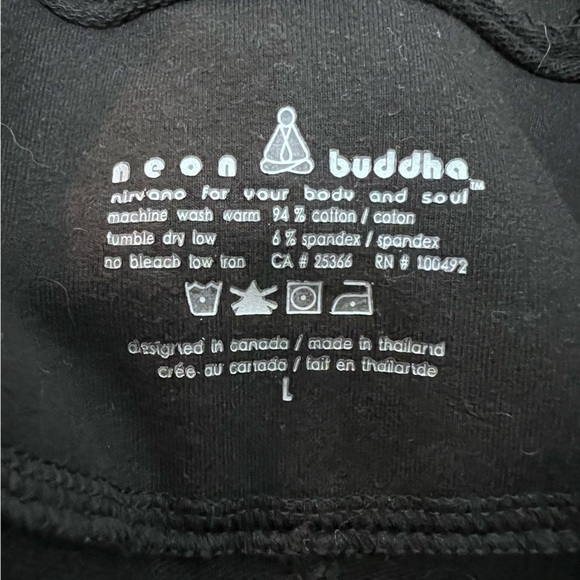 Neon Buddha Black Fleece Jacket Size Large - Picture 11 of 11